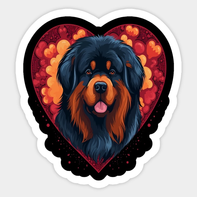 Tibetan Mastiff Valentine Day Sticker by JH Mart